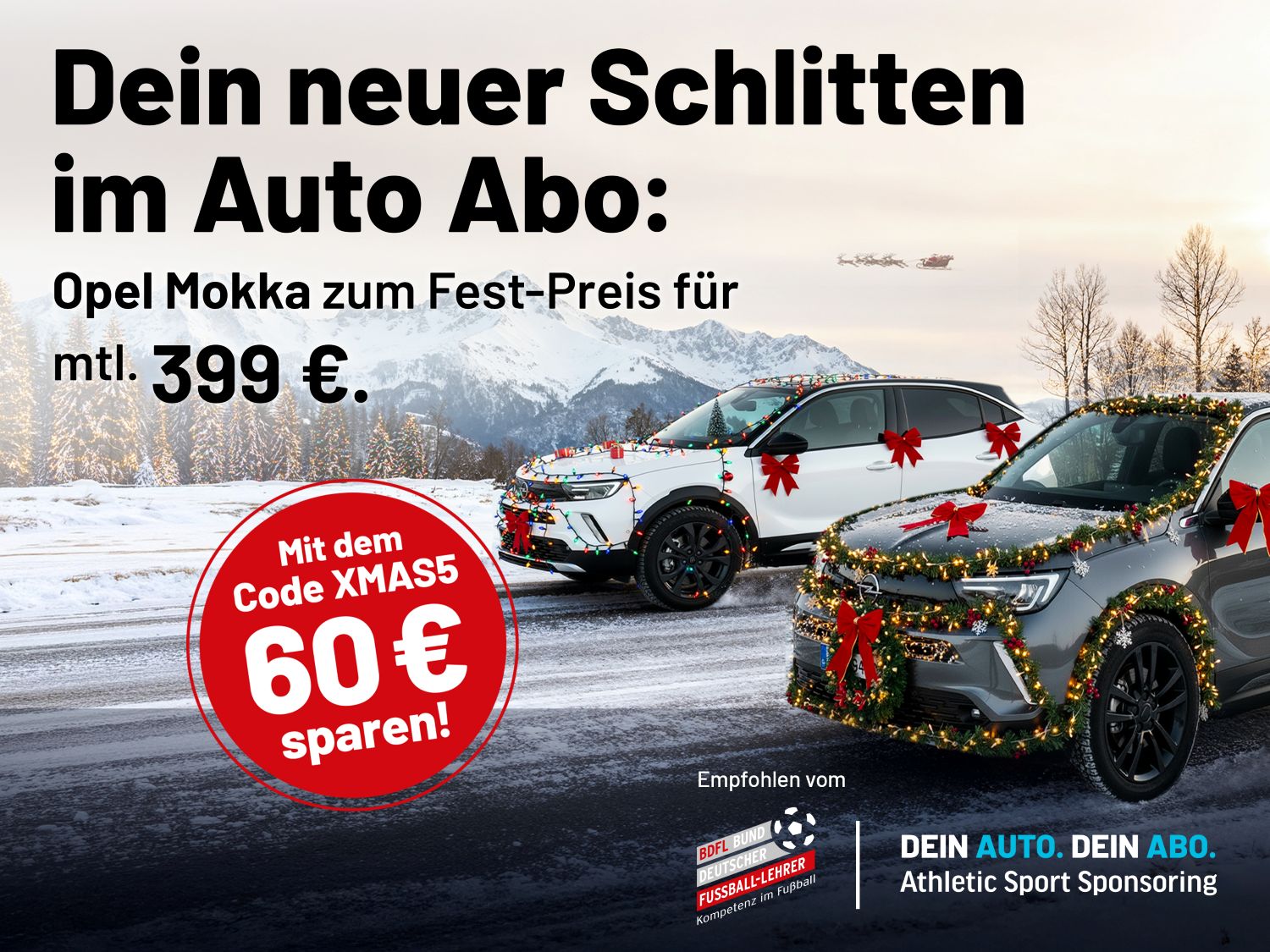 Dein Winter-Upgrade: Opel Mokka für 399 € im Auto Abo. 