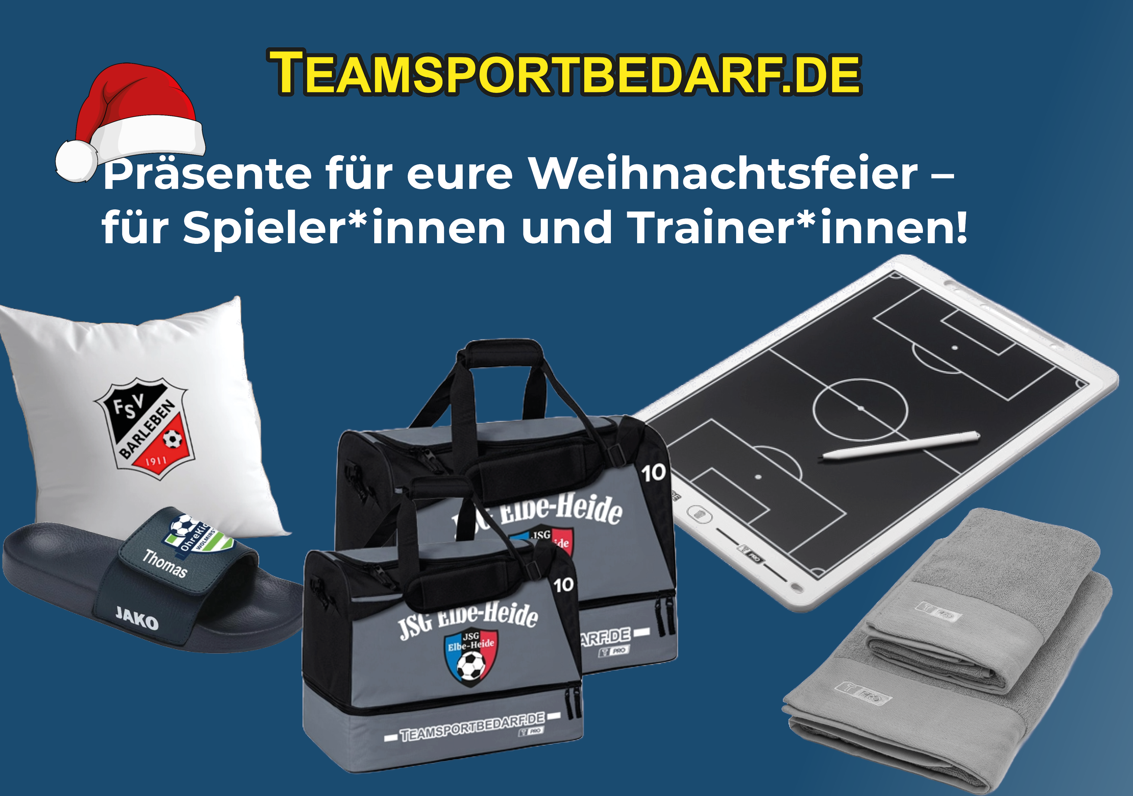 BDFL-Partner Teamsportbedarf: Präsente für eure Weihnachtsfeier