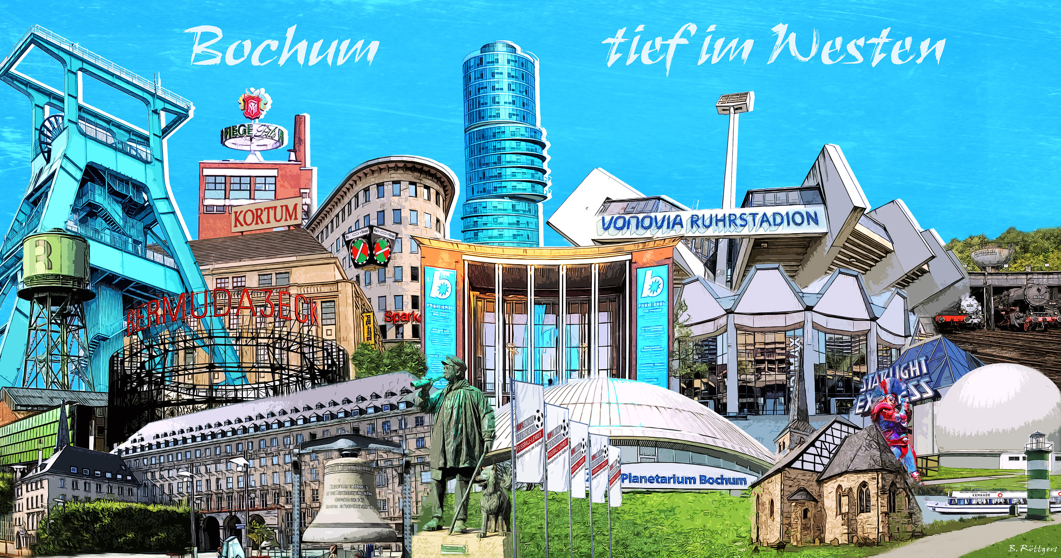Illustration des Bochumer Künstlers Bernd Röttgers (HP: www.berndroettgers.de)